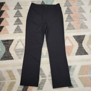House of Harlow 1960 Stretch High Waist Straight Leg Ankle Pants Black Size 10